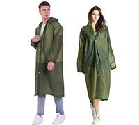 Gerhannery 2 Pièces Poncho de Pluie Adulte, Réutilisable Cape de Pluie, Poncho Pluie Imperméable, Poncho Anti Pluie à Capuche, Poncho Imperméable Unisexe