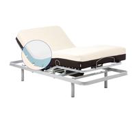 Geriafy - Lit Électrique 80x190 cm avec Matelas Cotton V6 Mémoire de Forme | Housse Respirante | Sommier Électrique 4 Plans avec Télécommande sans Fil