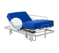 Geriafy - Lit Électrique 90x190 cm avec Matelas Mémoire de Forme V6 | 20 cm de Confort Renforcé | Housse Imperméable | Sommier Électrique avec Barres de Lit Rabattables