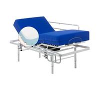 Geriafy - Lit Électrique à Hauteur Réglable 90x200 cm avec Matelas à Mémoire de Forme Professional V6 | 20 cm de Confort | Housse Imperméable | Télécommande sans Fil | Barres de Lit Rabattables
