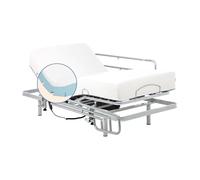 Geriafy - Lit Électrique avec Matelas Mémoire de Forme et Housse Tencel | Barres de Lit Rabattables (80x200 cm)