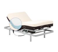 Geriafy Pack lit articulé électrique 80 x 190 cm | Matelas orthopédique viscoélastique 20 cm | Télécommande par câble