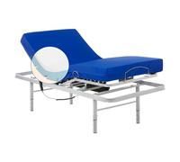 Geriafy - Pack Lit Électrique 80x190 cm | Pieds Réglables | Matelas Sanitaire Viscoélastique Imperméable