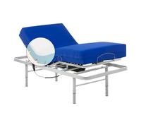 Geriafy - Pack Lit Électrique | Pieds Réglables | Matelas Sanitaire Viscoélastique Imperméable | 20 cm d'épaisseur avec 6 cm de Viscoélastique (90x190 cm)