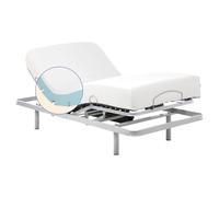 Geriafy - Pack Lit Électrique Renforcé avec Matelas Viscoélastique de 20 cm Tencel | Tissu Frais et Doux (90x190 cm, Télécommande)