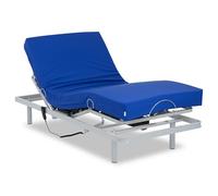 Gerialife® Sommier électrique renforcé | Matelas d'hôpital gériatrique | Viscoélastique | Tissu sanitaire imperméable (90x190)