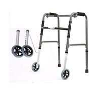 Geriatric Elderly Walker Foldable with 2 Wheels Rolling Rollators Adjustable Height Mobility Aid Walking e Crutch Double The Comfort,