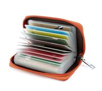 GERIINEER Porte Cartes de Crédit Femme Homme Cuir 26 Fentes (Marron)