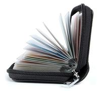 GERIINEER Porte Cartes de Crédit Femme Homme Cuir 26 Fentes (Noir)