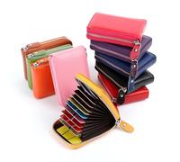 GERIINEER Porte Cartes de Credit Femme Homme Cuir (Café)