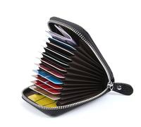 GERIINEER Porte Cartes de Credit Femme Homme Cuir (Noir)