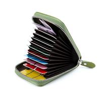 GERIINEER Porte Cartes de Credit Femme Homme Cuir (Vert)