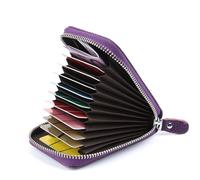 GERIINEER Porte Cartes de Credit Femme Homme Cuir (Violet)