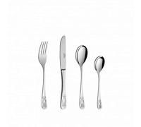 Gerlach 1760 Couverts Pour Enfants En Acier Set De 4 Pièces Cuillère x 1 Fourchette x 1 Couteau x 1 Cuillère À Café x 1 Pour Garçons et Filles Motif Chien Bon Ton Chiots