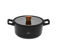 Gerlach 1760 Faitout Ø24 cm Tous Feux Dont Induction Ceramic Non Stick Couvercle En Verre Sans PTFE PFOA Natur