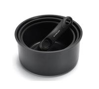 Gerlach 1760 Lot De 4 Pièces Casseroles Ø16 / Ø18 / Ø20 cm Avec Poignée Amovible Tous Feux Dont Induction Ceramic Non Stick Gain De Place Smart