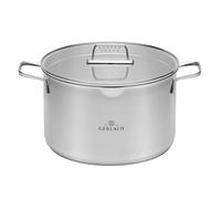 Gerlach 1760 Marmite 10 L Cuisinière électrique à induction à gaz en céramique Passe au four au lave-vaisselle Marmite à viande à induction Ø 28 cm avec couvercle en verre trempé Ambiente