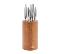 Gerlach 1760 Set Couteau Cuisine En Acier Inoxydable Ensemble De 5 Couteaux 1 x Couteau De Chef 1 x Couteau À Pain 2 x Couteau De Cuisine 1 x Couteau À Légumes 54-55 HRC Fine