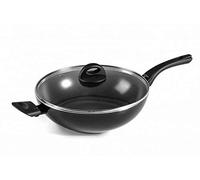 Gerlach 1760 Wok 24 cm Avec Couvercle Revêtement Antiadhésif Poêle À Frire En Aluminium Céramique Compatible Tous Feux Dont Induction Harmony
