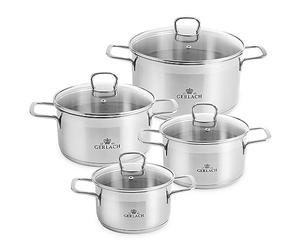 Gerlach - 5901035998179 | Un Ensemble de 8 marmites - Brava | 18/10 Steel