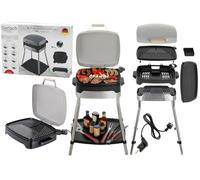 Gerlach GL 6611 Barbecue électrique 2 en 1 2500 W avec surface de plaque 40 x 36 cm