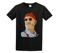 Gerlernt The Life Aquatic with Steve Zissou Billy Murray Unisex O-Neck 100% Cotton Short-Sleeve T-Shirts Black XXL