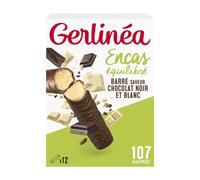Gerlinéa 12 Barres saveur Chocolat Noir & Blanc 372 g
