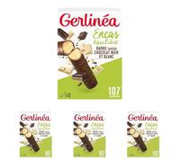 Gerlinéa 12 Barres saveur Chocolat Noir & Blanc 372 g (Lot de 4)