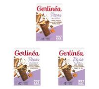 Gerlinéa - Barre Repas Chocolat au Lait saveurs Lait, Caramel, Pointe de Sel - Substitut de Repas Complet et Rapide - 209561 (Lot de 3)