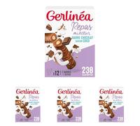 GERLINÉA - Barres Repas Chocolat Noix de Coco - Substitut de Repas Minceur Protéiné - Moins de 240 Kcal - Fabriqué en France - 12 Barres : 6 Repas, 372 g (Lot de 4)