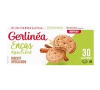 GERLINEA Biscuits Spéculoos - Boîte de 8 portions individuelles de 19,5g chacune - 156g - Encas équilibré et croquant à la cannelle - Lot de 4