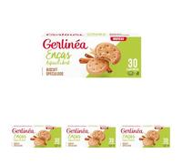 Gerlinéa - Biscuits Speculoos- Encas Équilibré - Réduits en Sucre - Sans Édulcorant - Source de Protéines - 1 Boîte de 4 x 3 Biscuits - 156g (Lot de 4)
