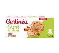 GERLINÉA - Biscuits Speculoos - Encas Équilibré Réduits en Sucre, Sans Édulcorant - Source de Protéines et de Fibres - Boîte de 4 x 3 Biscuits, 156 g