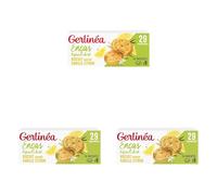 Gerlinéa - Biscuits Vanille Citron - Encas Équilibré - Réduits en Sucre - Sans Huile de Palme - Sans Édulcorant - Source de Protéines - 1 Boîte de 8 x 3 Biscuits - 156 g (Lot de 3)