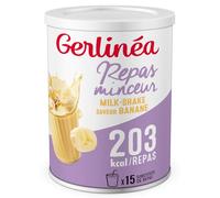 GERLINÉA - Boisson Milkshake Banane - Substitut de Repas Minceur Riche en Protéines - Faible en Graisses Saturées - 15 repas Facile à Préparer, 436 g