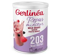GERLINÉA - Boisson Milkshake Fruits Rouges - Substitut de Repas Minceur Riche en Protéines - 13 Vitamines & 10 Minéraux - Faible en Graisses Saturées - 15 repas Facile à Préparer, 436 g
