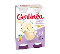 Gerlinéa - Boisson saveur Vanille - Repas à Boire Equilibré et Complet - Riche en Protéines - Sans Huile de Palme - 4 Repas - 4 x 236 ml