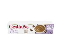 GERLINÉA - Coupelle Crème Repas Minceur Café - Substitut de Repas Complet et Équilibré - Riche en Protéines - Prêt à Consommer - 3 x 210 g