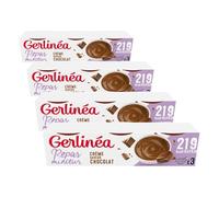 GERLINÉA - Coupelle Crème Repas Minceur Chocolat - Substitut de Repas Complet et Équilibré - Riche en Protéines - Prêt à Consommer - Lot de 2 (6 x 210 g)