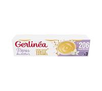 GERLINEA Coupelle Repas Minceur Crème Vanille Caramel - Pack de 3 x 210 g - Format Pratique pour un Régime Équilibré - Lot de 3