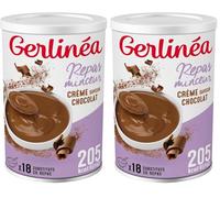GERLINÉA - Crème Repas Minceur Chocolat - Substitut de Repas Riche en Protéines - 18 Repas - Poudre à Reconstituer, 540 g