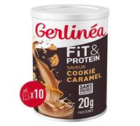 Gerlinéa Fit & Protein Milkshake Protéiné Cookie & Caramel 20 G De Protéines Boite 10 Milkshakes