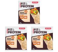 GERLINÉA Fit&Protein - Wraps Protéinés - 8 Galettes de blé souples - Idéal Repas - 320g (Lot de 3)