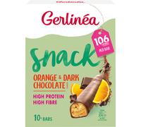 Gerlinea Snack Barres Chocolat Noir & Orange 310g