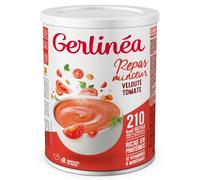 GERLINÉA - Velouté Tomate Basilic - Substitut de repas Minceur Riche en Protéines - Faible en Graisses Saturées - 8 Repas - Soupe Déshydratée - à Reconstituer, Pot 424 g