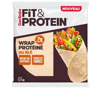 GERLINEA Wrap Protéiné au Blé - 8 unités - Sachet de 320g - Riche en protéines et source de fibres pour un repas équilibré - Lot de 3