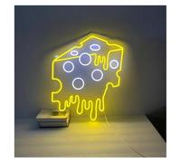 GERLJ enseigne lumineuse au néon Enseigne au néon Fromage à luminosité réglable 37 cm x 45(A)