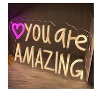 GERLJ enseigne lumineuse au néon Enseigne au néon You Are Amazing Bright pour lumière, avec interrupteur à intensité variable, adapté