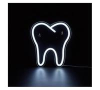 GERLJ enseigne lumineuse au néon Enseigne Lampe Dent Néon Art Mural Chambre Décoration Signes Anniversaire 29,5x26cm