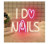 GERLJ enseigne lumineuse au néon Enseigne lumineuse Je fais des ongles - Décoration murale pour chambre à coucher Entreprise(Re)